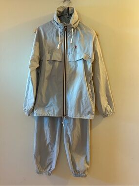 VTG 2 Piece, K-Way Rain Jacket and pants Windbreaker, Vintage sizes, approx Sz S